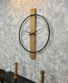 ساعت چوبی فلزی